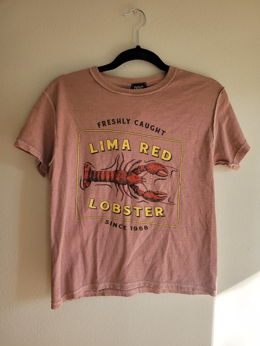 BDG Dusty Pink "Lima Red Lobster" Graphic Tee